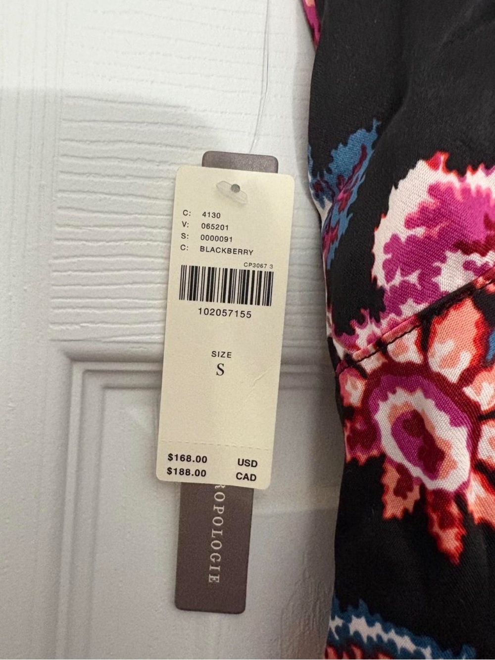 NWT Maeve Floral Satin Midi Dress with Pink Bouquet Print Anthropologie - Picture 5 of 9